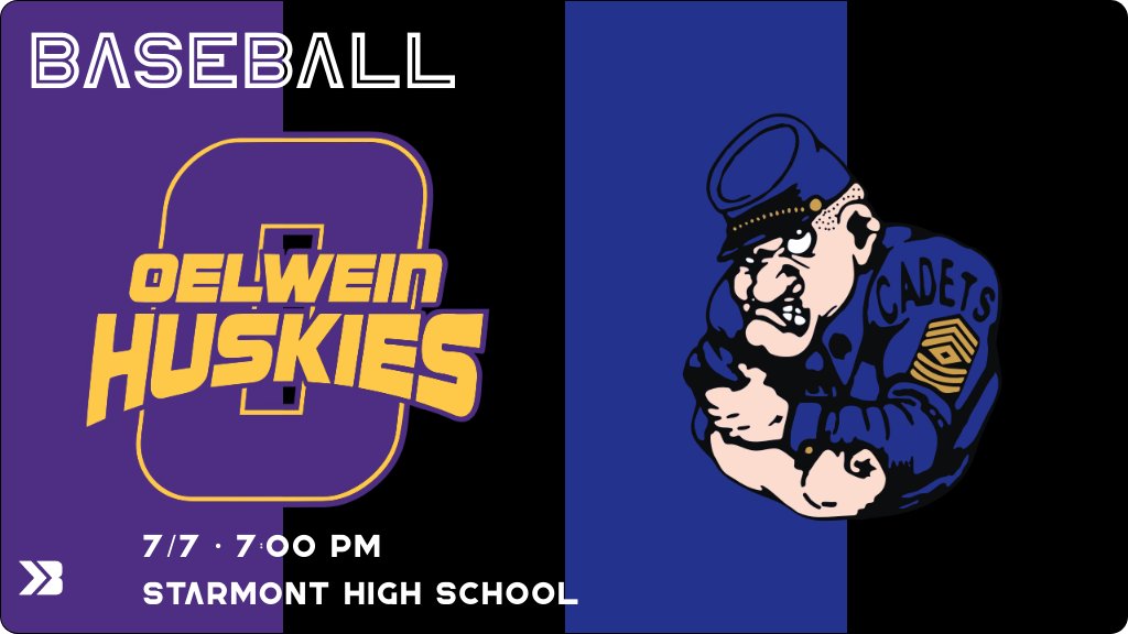 Baseball (Varsity) Game Day! - Check out the event preview for the The Oelwein Huskies vs The Crestwood Cadets. It starts at 7:00 PM and is at Starmont High School Baseball/Softball Complex. gobound.com/ia/ihsaa/baseb…