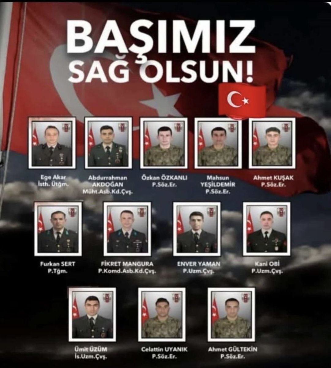 Milletimizin ve kahraman şehitlerimizin kederli ailelerinin başı sağolsun. Yine tarifsiz bir acıyla paramparça oldu yüreğimiz.