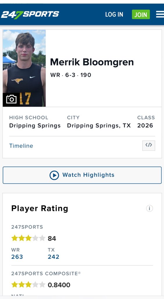 Merrik Bloomgren (@merrikbloomgren) on Twitter photo Blessed to be ranked a 3 Star on 247 Sports⭐️⭐️⭐️Still working!
<a href="/DripFB/">Dripping Springs HS Football</a> <a href="/CoachGZimmerman/">Galen Zimmerman</a> <a href="/Coach_Noel/">Coach Noel</a> <a href="/A_Pena4/">Al Pena</a> Blessed to be ranked a 3 Star on 247 Sports⭐️⭐️⭐️Still working!
<a href="/DripFB/">Dripping Springs HS Football</a> <a href="/CoachGZimmerman/">Galen Zimmerman</a> <a href="/Coach_Noel/">Coach Noel</a> <a href="/A_Pena4/">Al Pena</a>