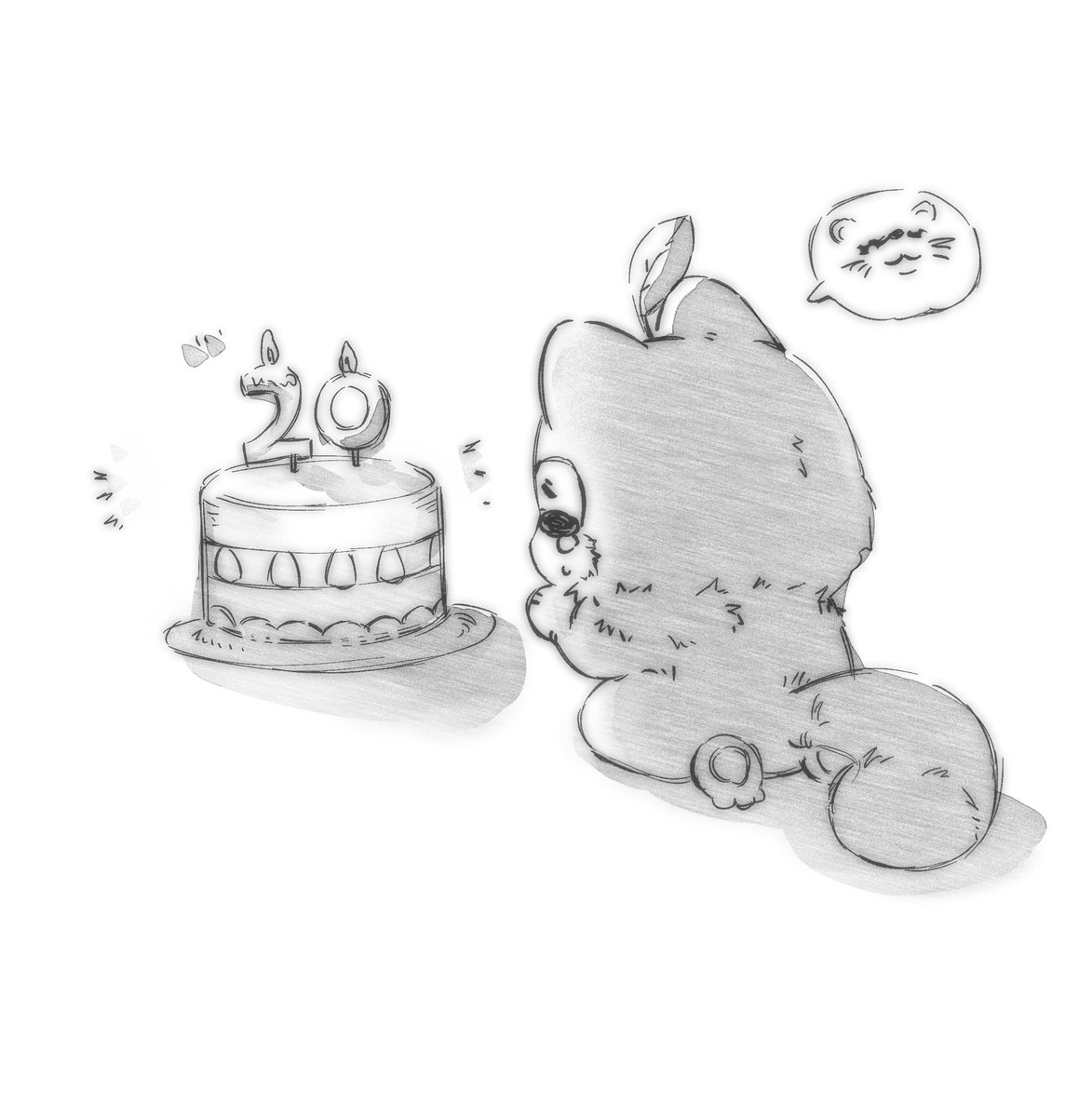 wadanoki1st's tweet image. 狸，20岁啦，梦想是当干脆面🎂🎂🎉🎉