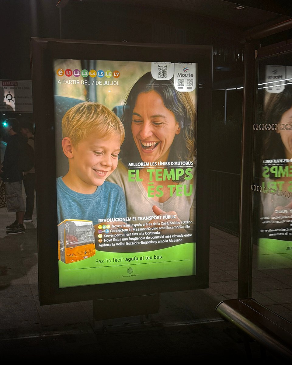 SiseGrau's tweet photo. Des d’avui, 7 de juliol, les noves línies i recorreguts dels autobusos a #Andorra ja són una realitat.
Hem creat aquesta campanya per la Secretaria d’Estat de Transport, Mobilitat i Transició Energètica, i ja la podeu veure als nostres carrers i a internet.
L’objectiu? Fer més accessible i entenedor el nou sistema de transport públic del país.
.
.
.
#mobilitat #andorra #transport #publicitat #viapublica