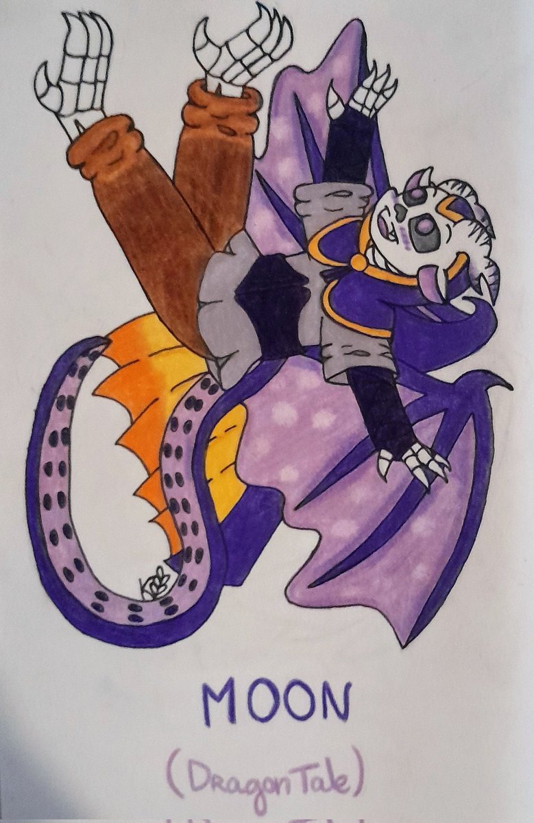 I continue the challenge, I've found a cute dragon Night, so i drew him :D

Moon belongs to <a href="/vilepyracantha/">Vilepy</a>