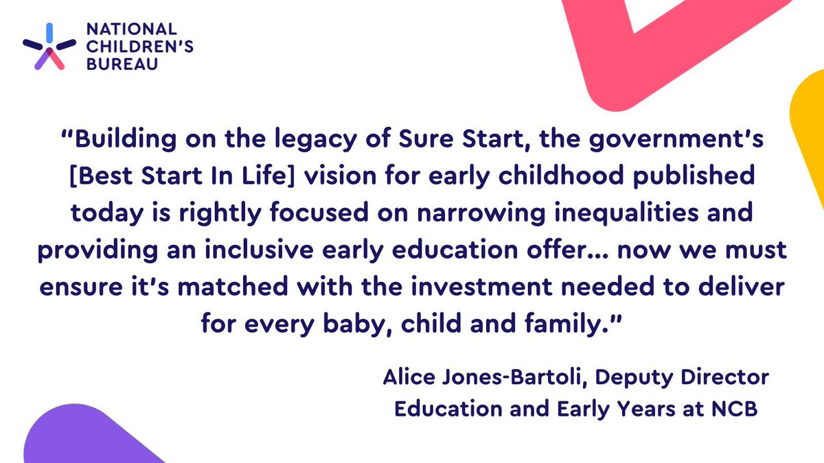 We welcome the publication of the government's Best Start in Life strategy as a vital step towards tackling the deep &amp; persistent inequalities that can limit a child’s life chances from the very beginning. Read the full response: buff.ly/nl9YVWw