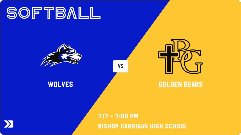 Softball (Varsity) Game Day! - Check out the event preview for the The Bishop Garrigan Golden Bears vs The Harris-Lake Park Wolves. It starts at 7:00 PM and is at Bishop Garrigan High School. gobound.com/ia/ighsau/soft…