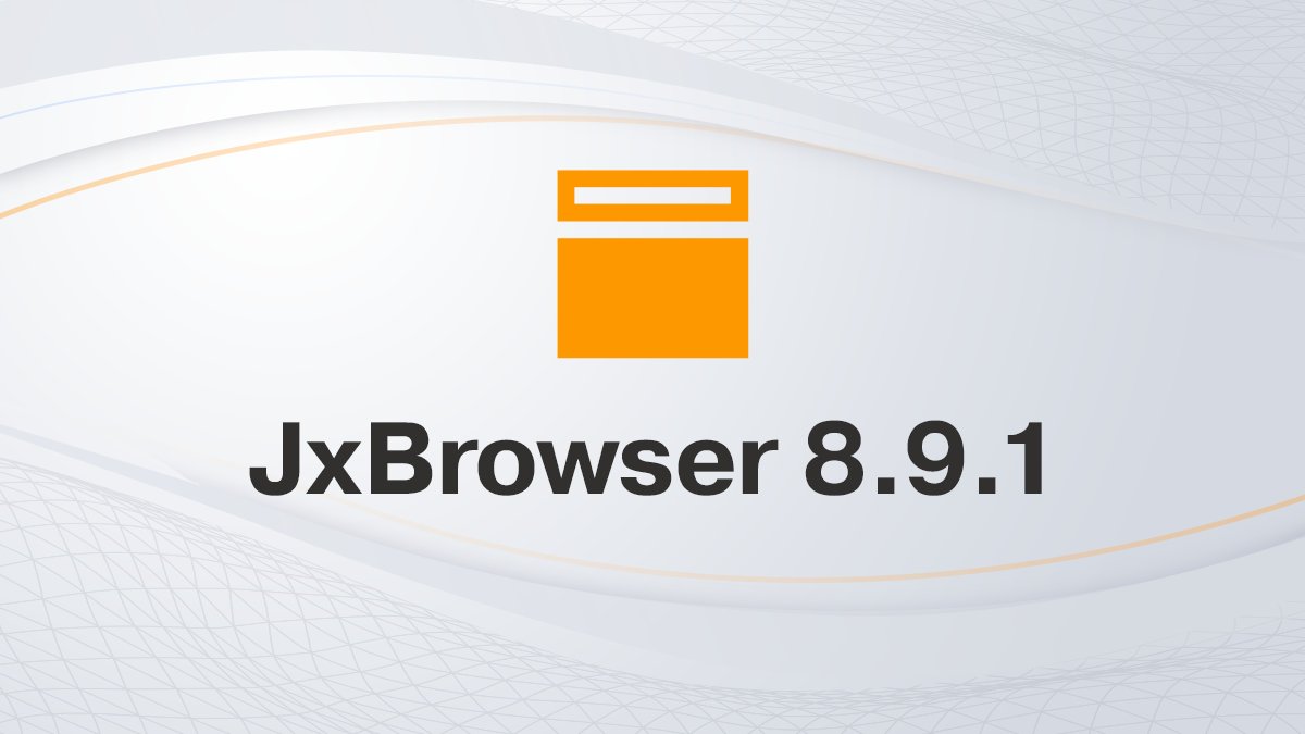 JxBrowser 8.9.1 is here!

In this release, we upgraded #Chromium to a newer version, which includes major security fixes.

🔗 Read more: links.teamdev.com/8-9-1
🆓 Get a free 30-day trial: bit.ly/jxfr