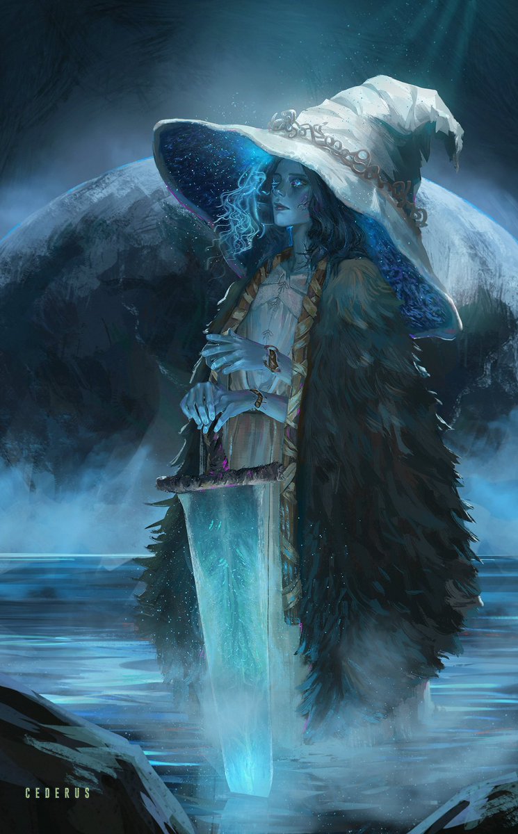 Shameless repost of my Ranni the Witch Fan Art from Elden Ring ❤️ Prints available on my Etsy.