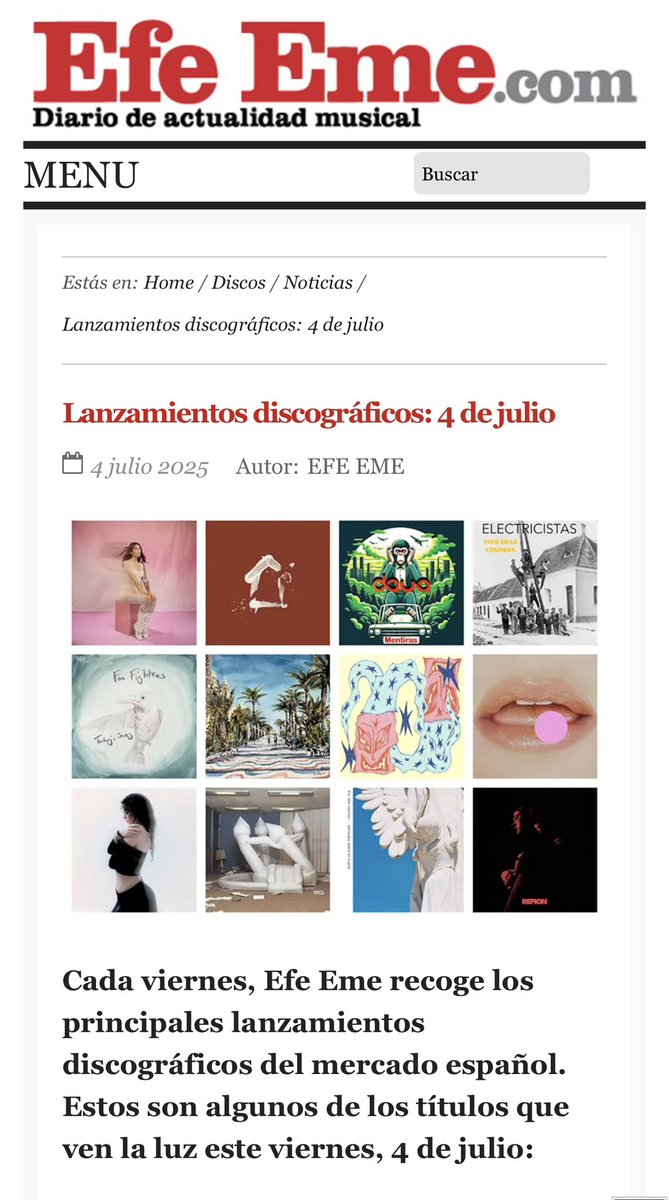 Vortice_Cero's tweet photo. @Vortice_Cero lanzando single #instintoanimal en la
Revista Efe Eme!!! Lujazo!! https://t.co/rNGclDwa2b