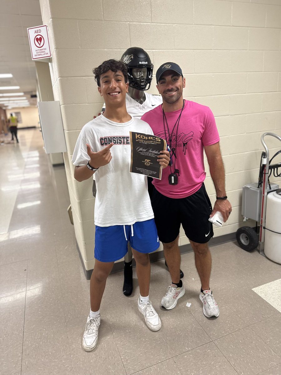 #AGTG Thank you <a href="/KohlsKicking/">Kohl's Kicking Camps</a> for the invite to the Kohls Scholarship Invitational in Tennessee. I want to thank the Lord, my family, the coaches, and the friends/brotherhood that have helped me along the way at Plano East.
<a href="/tonybenedetto19/">Tony Benedetto</a> 
<a href="/coachdrecortez/">Coach Dre M.Ed</a> 
<a href="/KohlsKicking/">Kohl's Kicking Camps</a>