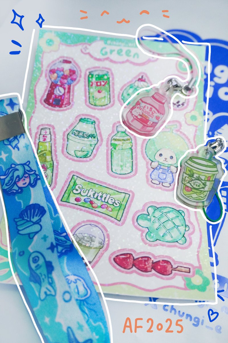 coisinhas fofas do <a href="/yuriico_/">jaco 🍞</a> e <a href="/chungi_e/">Chung 🌸</a> que comprei no Anime Friends~ 🩵