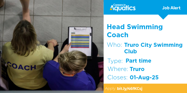 Swim_England's tweet image. Job Alert | Head Swimming Coach needed at Truro City Swimming Club in Truro.

Closes: 1 August 2025 
Apply: bit.ly/46fKCsj