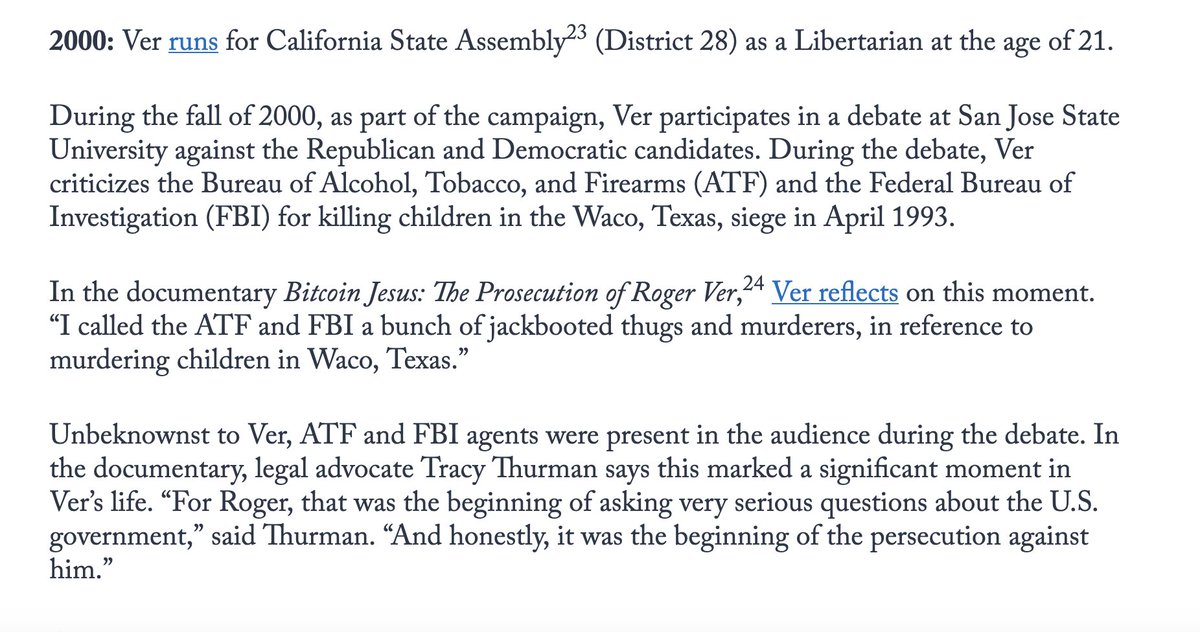 IRSMEDIC | Anthony E. Parent, Esq. (@irs_medic) on Twitter photo I'm reading <a href="/_taylorhudak/">Taylor Hudak</a> 's lawfare report on the Persecution/Prosecution of Roger Ver. solari.com/the-prosecutio…
Yep. There's the problem. Calling jack-booted government thugs, jack-booted government thugs for burning women and children alive, will get you indicted as Roger Ver I'm reading <a href="/_taylorhudak/">Taylor Hudak</a> 's lawfare report on the Persecution/Prosecution of Roger Ver. solari.com/the-prosecutio…
Yep. There's the problem. Calling jack-booted government thugs, jack-booted government thugs for burning women and children alive, will get you indicted as Roger Ver