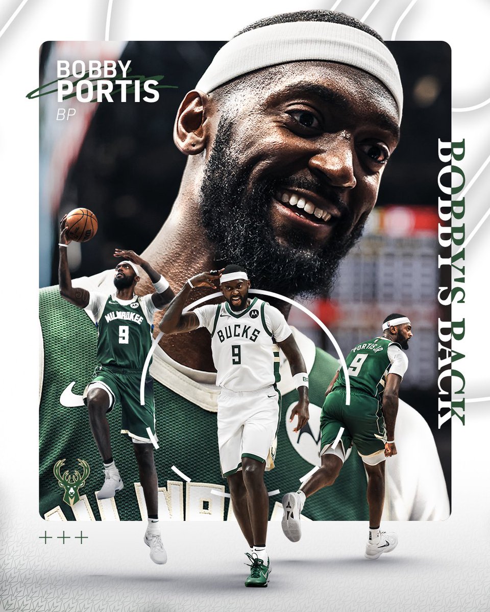 ElHalftimeNBA's tweet image. Ya es oficial! Bobby portis vuelve a los Milwaukee Bucks