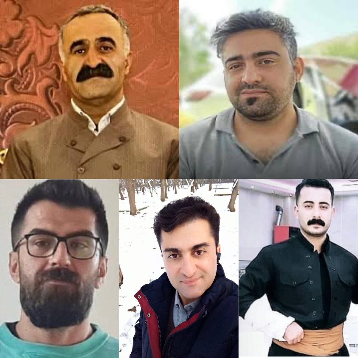 hassan verkiany (@hverkiany) on Twitter photo سوران قاسمی–محکوم به ۳ بار اعدام
کاوه صالحی–محکوم به ۳ بار اعدام
پژمان سلطانی–محکوم به ۳ بار اعدام
رزگار بیگزادە بابامیری–محکوم به ۲ بار اعدام
طیفور سلیمی بابامیری–محکوم به ۱ بار اعدام
منبع:<a href="/HengawO/">Hengaw Organization for Human Rights</a> سوران قاسمی–محکوم به ۳ بار اعدام
کاوه صالحی–محکوم به ۳ بار اعدام
پژمان سلطانی–محکوم به ۳ بار اعدام
رزگار بیگزادە بابامیری–محکوم به ۲ بار اعدام
طیفور سلیمی بابامیری–محکوم به ۱ بار اعدام
منبع:<a href="/HengawO/">Hengaw Organization for Human Rights</a>