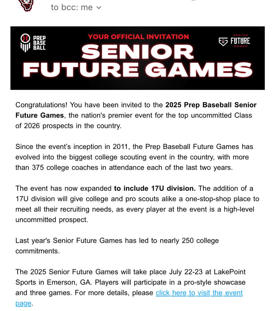 Thank you <a href="/PrepBaseballIL/">Prep Baseball Illinois</a> for the invite! See you in Georgia! <a href="/PorterBaseball/">Lockport Porters</a>