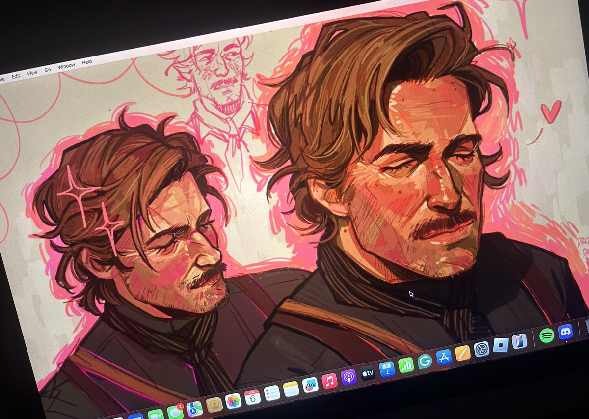 thinking back to when one of my friends thought my laptop background was Pedro Pascal 😭