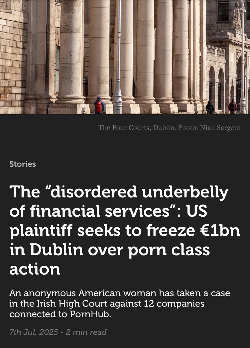 LailaMickelwait's tweet image. A victim of filmed child sexual abuse who is leading a class action against P*rnhub in the U.S. is also suing the company and 12 related entities in Ireland to freeze 1 BILLION in assets.
We are cheering so hard for her to win against this monstrous, predatory corporation.