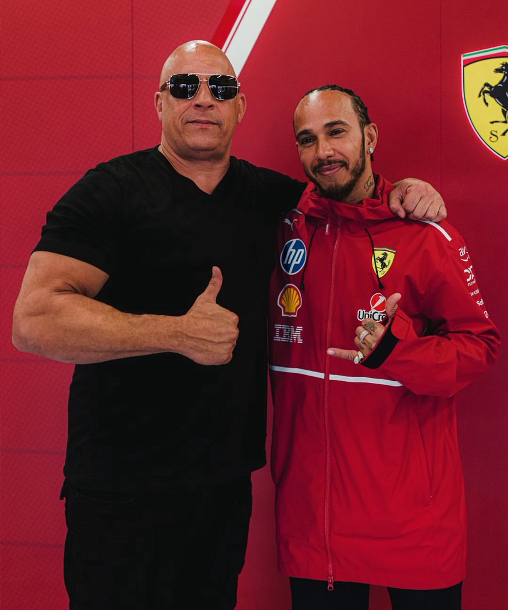 Lewis Hamilton and Vin Diesel at the British Grand Prix.