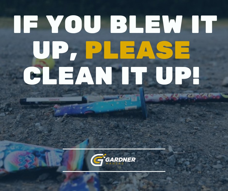 We hope you had a wonderful time celebrating Independence Day! As a friendly reminder, if you haven’t already done so, please take a moment to clean up any remaining trash or fireworks debris. 🧹🗑️ Let’s work together to keep Gardner looking its best—thank you!