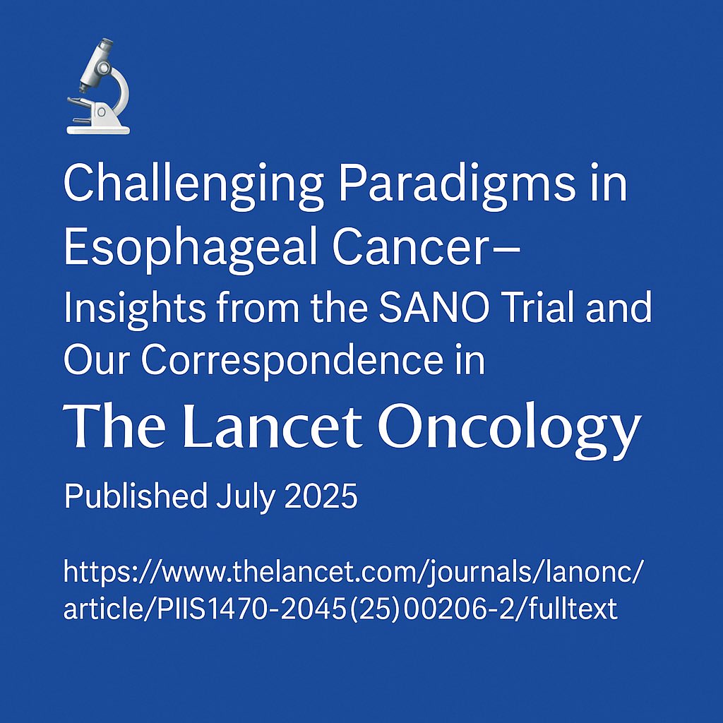 Dr Akhil Kapoor (@drakhilkapoor1) on Twitter photo Our correspondence in The Lancet Oncology highlights critical aspects of the SANO trial.
Commendable to see such bold, paradigm-shifting trials in oncology.
🔗 thelancet.com/journals/lanon…
#LancetOncology
<a href="/SuyogCancer/">Dr Amol Akhade</a> <a href="/ermanakku/">erman akkuş</a> <a href="/VanitaNoronha/">Vanita Noronha, MBBS MD DM</a> <a href="/TMC_Varanasi/">Tata Memorial Centre, Varanasi (MPMMCC & HBCH)</a> <a href="/SirohiBhawna/">bhawna sirohi</a> Our correspondence in The Lancet Oncology highlights critical aspects of the SANO trial.
Commendable to see such bold, paradigm-shifting trials in oncology.
🔗 thelancet.com/journals/lanon…
#LancetOncology
<a href="/SuyogCancer/">Dr Amol Akhade</a> <a href="/ermanakku/">erman akkuş</a> <a href="/VanitaNoronha/">Vanita Noronha, MBBS MD DM</a> <a href="/TMC_Varanasi/">Tata Memorial Centre, Varanasi (MPMMCC & HBCH)</a> <a href="/SirohiBhawna/">bhawna sirohi</a>