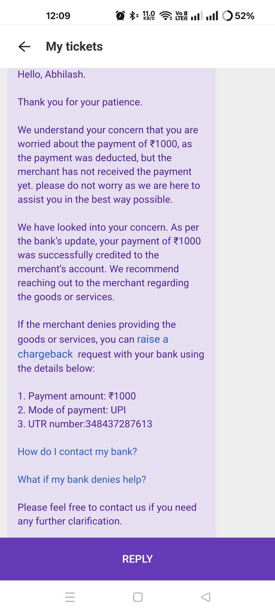 BURUGUABHILASH's tweet photo. Dear @PhonePe

I made this transaction on 20/06/2025 at 3:43 AM.
The status of the transaction is showing as pending even after 48 hours
On contacting the phonepe support, it confirmed the amount is credited to the merchant but status not updated as successful.
To be continued.. https://t.co/YD05HSVqt7