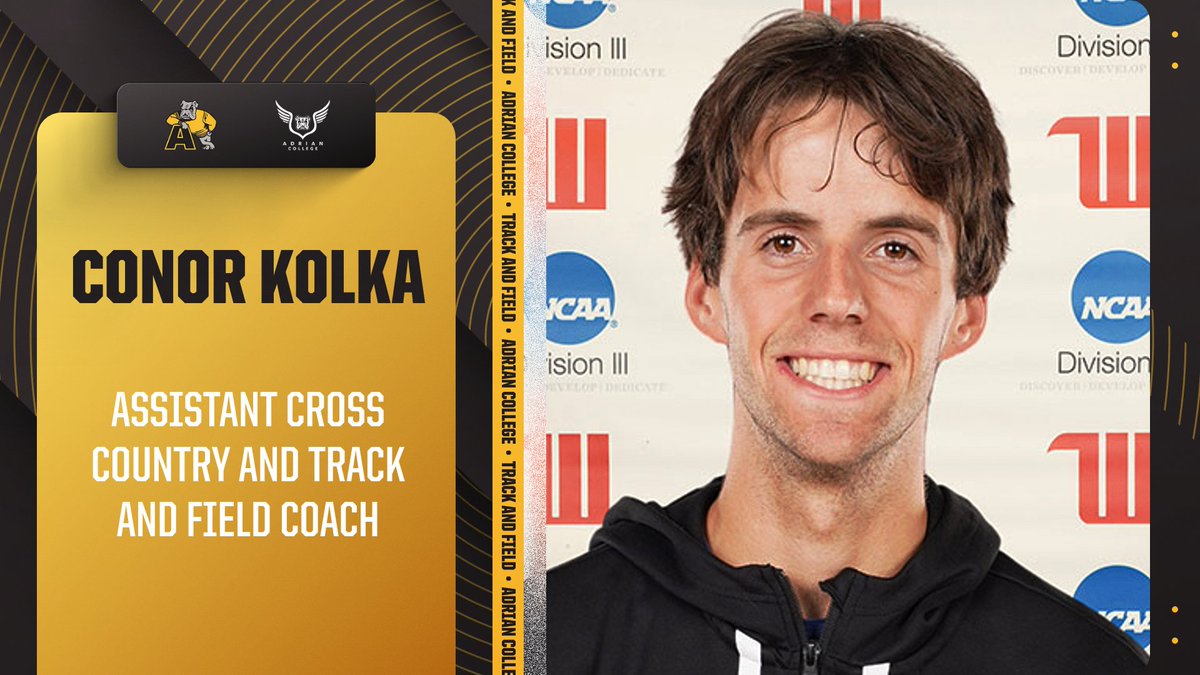 Adrian College Athletics (@adrianbulldogs) on Twitter photo Conor Kolka Named New Assistant Distance Coach for the <a href="/ACBulldogsTrack/">Adrian XC/TF</a> team
📰tinyurl.com/3whcde4e
#d3tf #d3xc #GDTBAB Conor Kolka Named New Assistant Distance Coach for the <a href="/ACBulldogsTrack/">Adrian XC/TF</a> team
📰tinyurl.com/3whcde4e
#d3tf #d3xc #GDTBAB