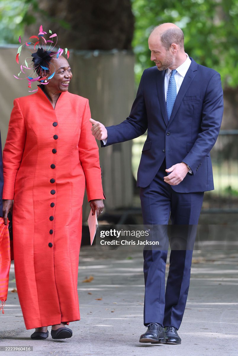 SabirahLohn's tweet photo. Prince William speaks with London bombings survivor Thelma Stober as he attends a memorial service for the 20th Anniversary of the 7th of July 2005 bombings at Memorial Gardens at Hyde Park https://t.co/iXvNsqCISv
