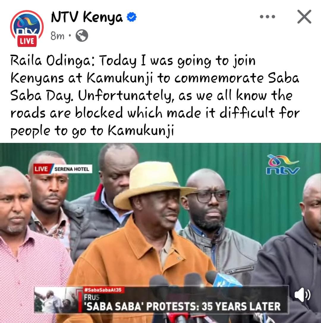RealMutisya's tweet photo. With all due respect Raila, stories from the 1980s won’t solve the crises of 2025. Today’s youth are facing unemployment, over-taxation, systemic exclusion and many other issues. Recycling liberation tales from decades ago wont help. KEEP OFF
#tuesdayistuesday
#SabaSaba2025 https://t.co/c3AzQ2FH6J