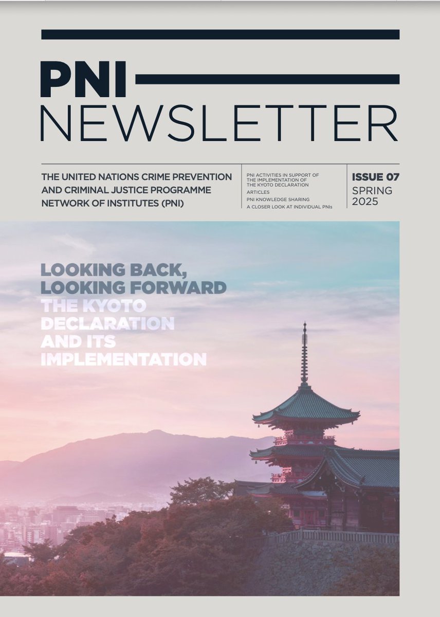 The 7th edition of the PNI #Newsletter is out.  It highlights progress on the #KyotoDeclaration, insights from UNAFEI Director Yamauchi Yoshimitsu, &amp; marks 15 years of the #BangkokRules.

Read more: bit.ly/40AjRL9
#CrimePrevention #CriminalJustice #HumanRights