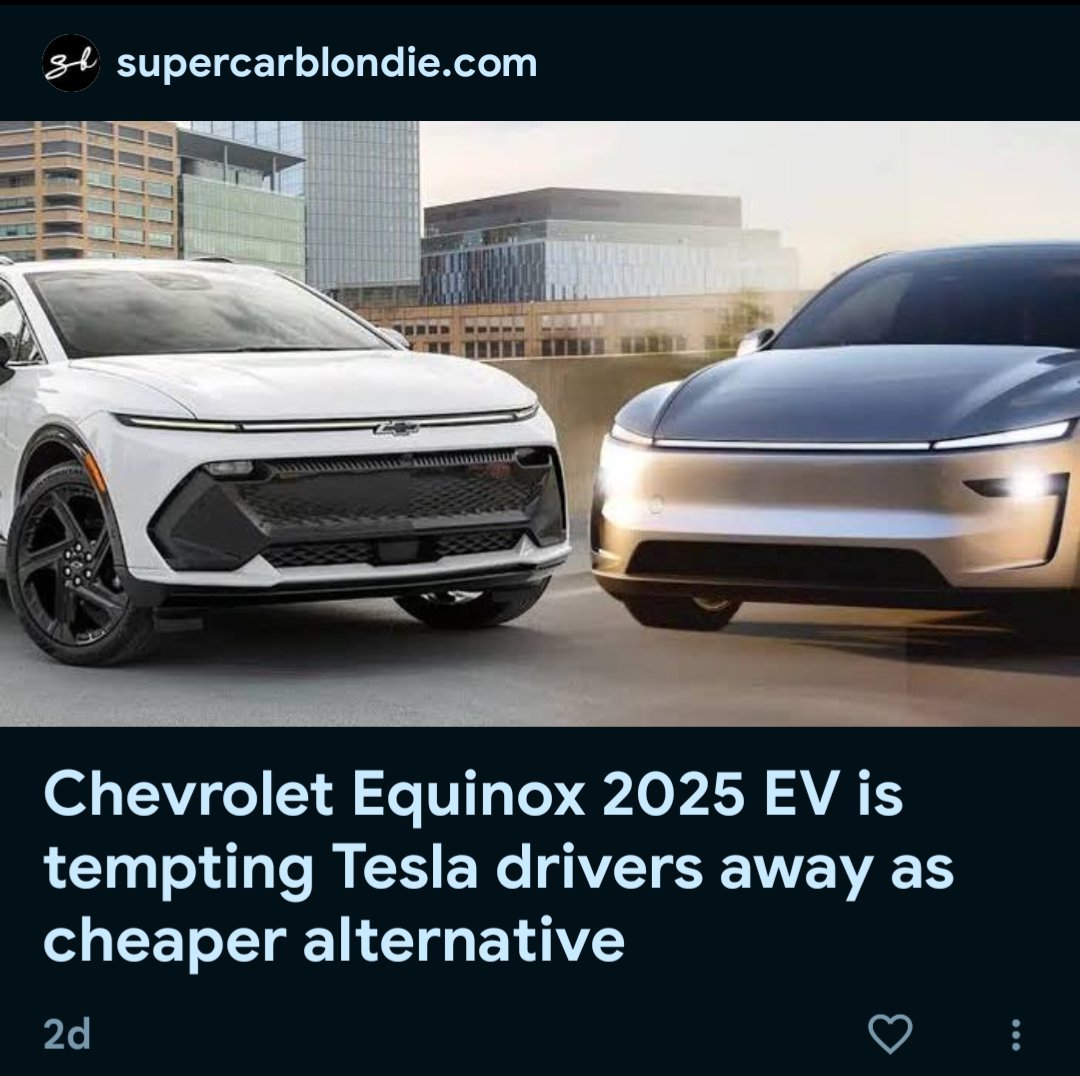 TexasTSLA's tweet photo. I know it's tough. Almost impossible....

but we must try our hardest to resist the Chevy Equinox and all its glory

Stay strong Tesla fam 💪🏼 https://t.co/h52OZluyBp