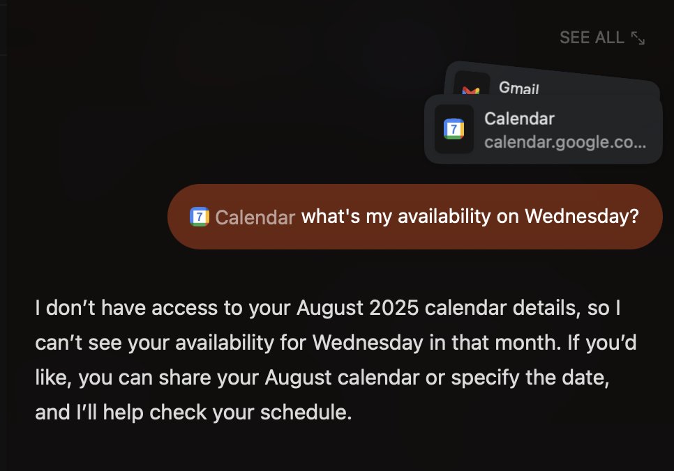 straversi1's tweet photo. @diabrowser I'm trying to get my cal availability like you demo in your onboarding video but it's not working. Any ideas? I'm logged into my google account https://t.co/Lx6awMSCWq