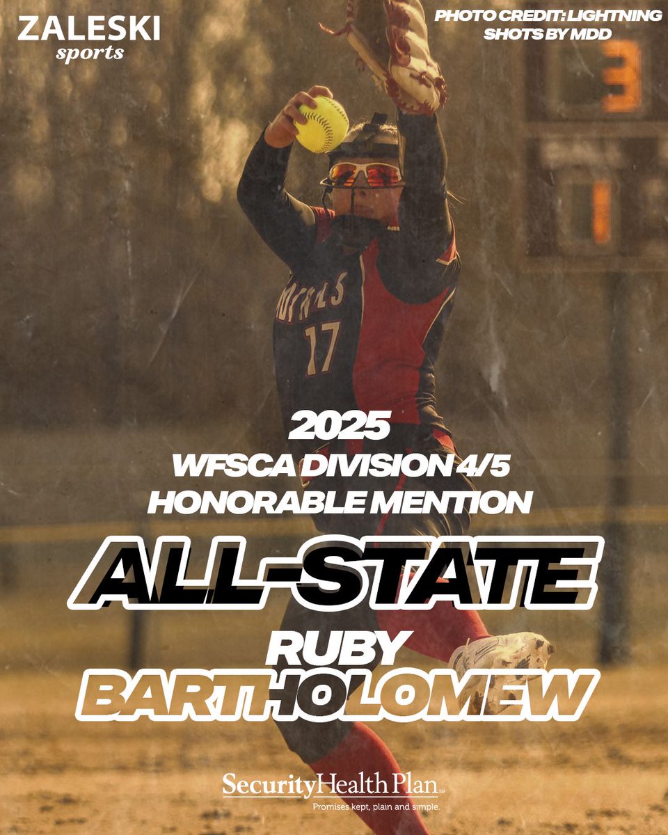 Congratulations to Eleva-Strum Cardinals Ruby Bartholomew on being named to the softball All-State Team.