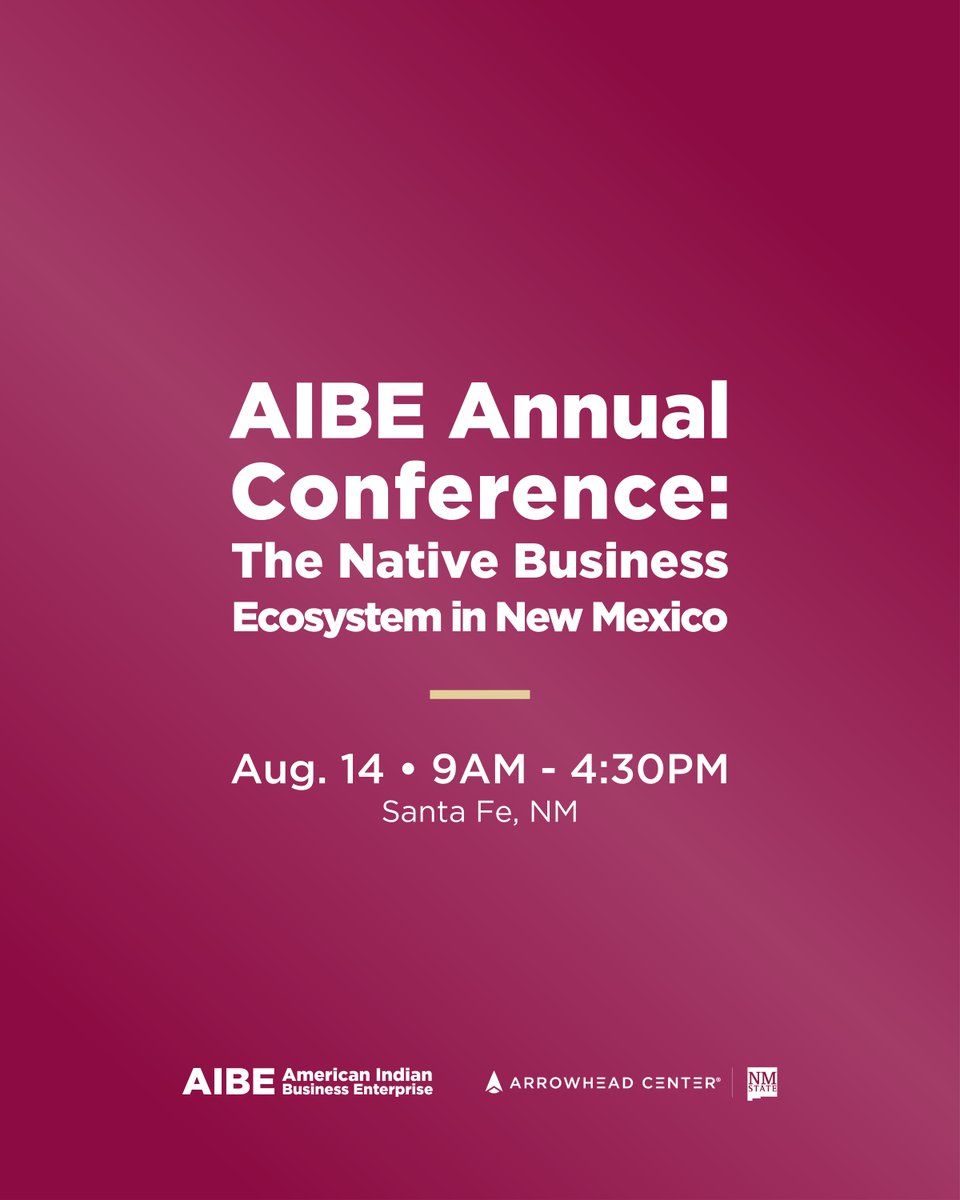 ATI_Arrowhead's tweet image. Ready to pitch your business idea? The AIBE Annual Conference features our exciting Pitch Competition on August 14th! Whether you're participating or cheering on fellow entrepreneurs, this is where innovation meets opportunity in Santa Fe.
Register now: bit.ly/aibe_2025confe…
