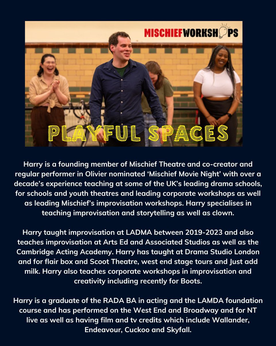 cssf_uk's tweet image. Here is some more information about Harry, a founding member and co-creator at Mischief Theatre, the makers of &apos;The Play That Goes Wrong&apos;. 🃏

Book your ticket now to hear their wonderful insights! 

ticketsource.co.uk/coram-shakespe… 

#playfulspaces25