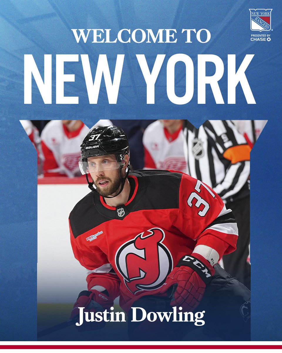 #NYR have agreed to terms with forward Justin Dowling on a two-year contract.

Welcome to New York, Justin!