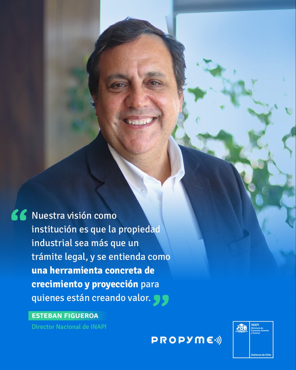 💬 Te invitamos a leer la entrevista que Propyme realizó a Esteban Figueroa, Director Nacional de INAPI, donde aborda el valor estratégico de proteger los activos intangibles en el ecosistema emprendedor.

👉 Revisa la entrevista completa aquí: propyme.com/entrevistaspym…