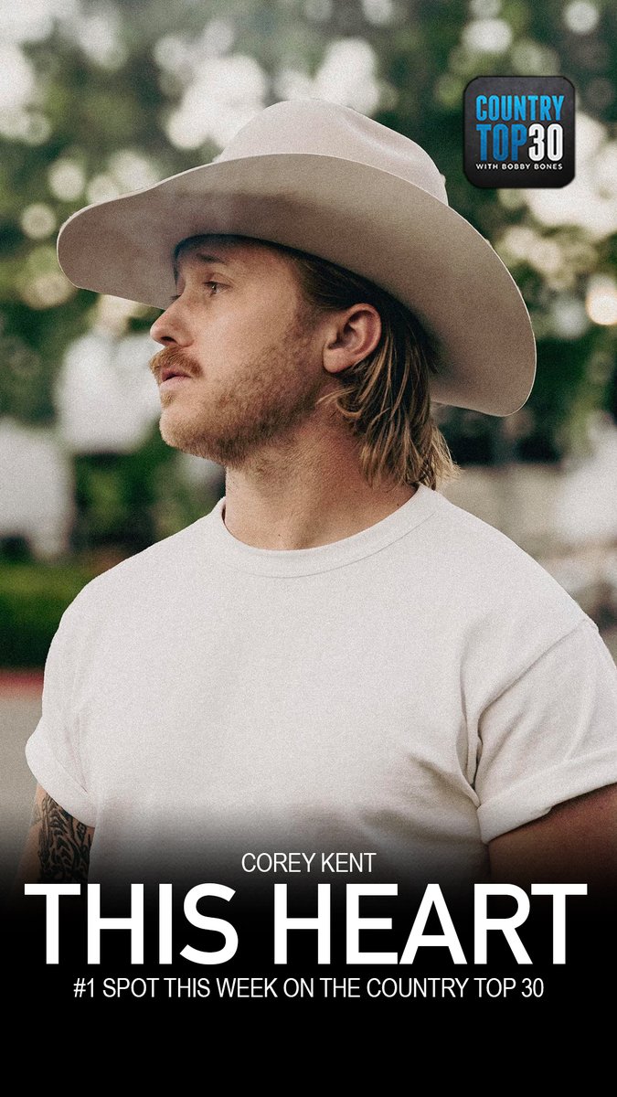 THIS HEART

Going to number one on the #countrytop30 this week is Mr Corey Kent with this AWESOME track!

Well done Corey 🔥 Hear it on the UKs country station #countrylineradio