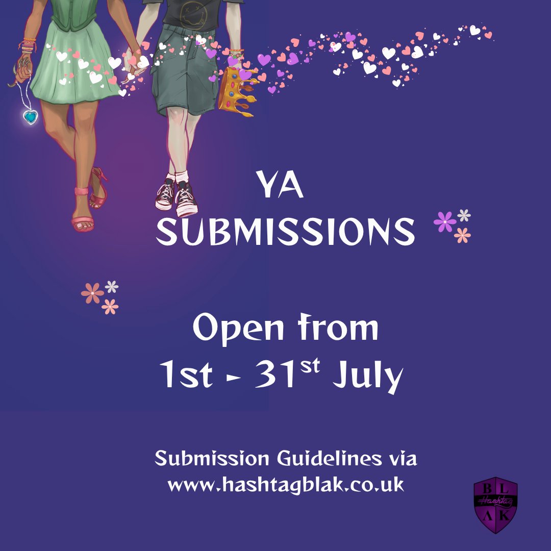 We are OPEN for submissions throughout the whole of July! We are looking for brilliant YA with love at the centre of the story. For more info please see our website. We can't wait to read your stories!

#HashtagBLAK 
#submissions