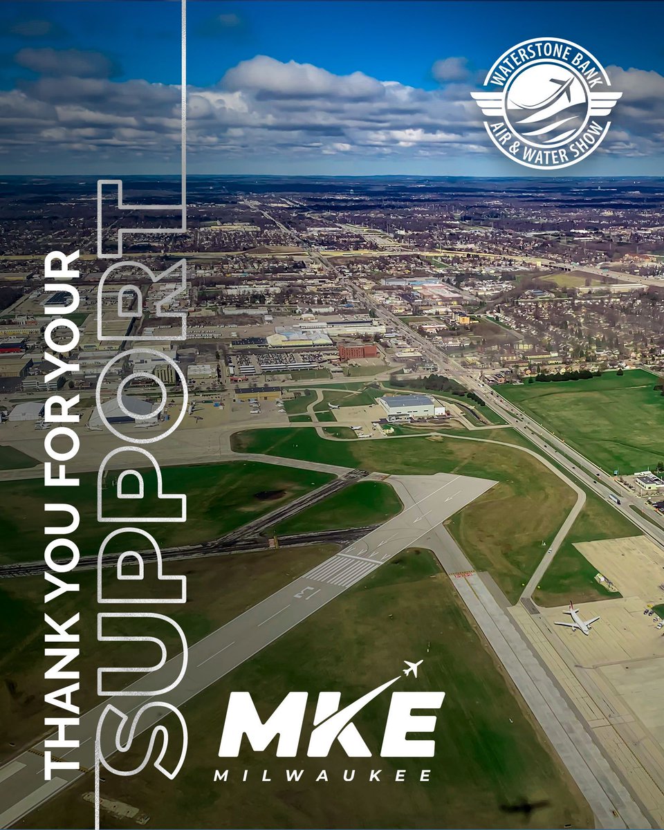 WaterStone Bank Air & Water Show (@mkeairandwater) on Twitter photo The <a href="/WaterStoneBank/">WaterStone Bank</a> Air & Water Show team extends its heartfelt thanks to <a href="/MitchellAirport/">MKE - Milwaukee Airport</a> for their generous support. Thank you so much for making our show a success!
#ThankYou #Milwaukee #Summer #Sponsor #AirShow #Navy #Aviation #Boating #Pilots #Event #FamilyFun The <a href="/WaterStoneBank/">WaterStone Bank</a> Air & Water Show team extends its heartfelt thanks to <a href="/MitchellAirport/">MKE - Milwaukee Airport</a> for their generous support. Thank you so much for making our show a success!
#ThankYou #Milwaukee #Summer #Sponsor #AirShow #Navy #Aviation #Boating #Pilots #Event #FamilyFun