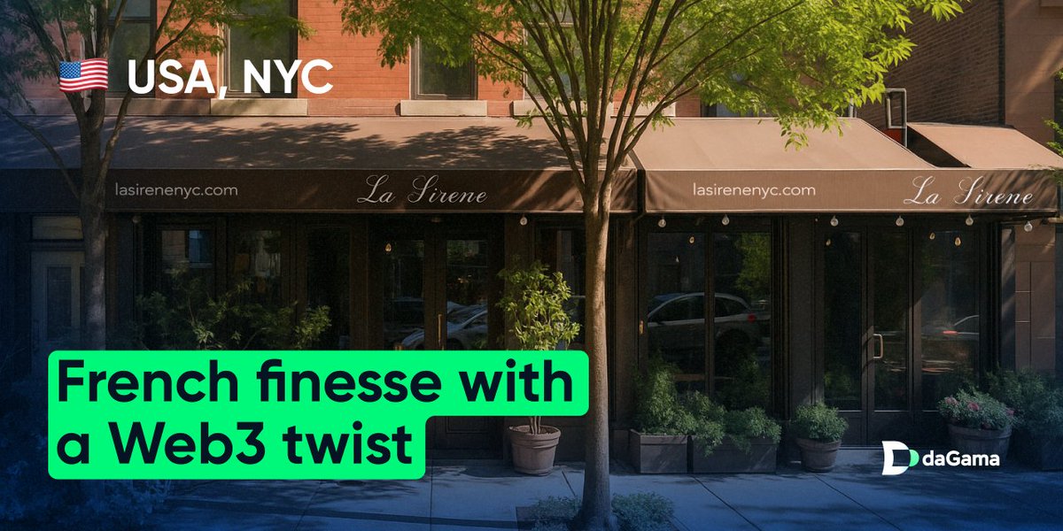 French finesse with a Web3 twist 🇫🇷

Tucked away in the buzz of NYC, La Sirene brings rich French flavors and modern payment freedom to the table. From béchamel to Bitcoin, it’s a rendezvous of tradition and tech you won’t forget.

Discover more crypto-friendly gems at