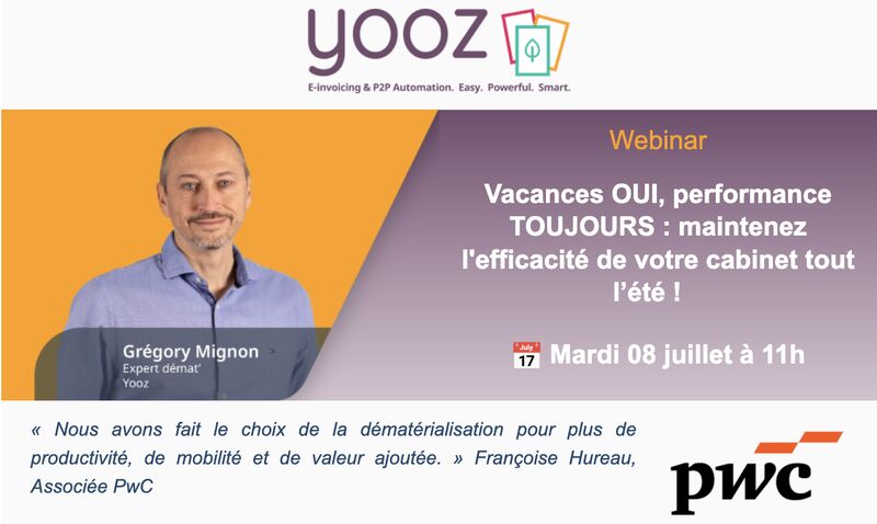 🔴 𝐉-𝟏 avant votre conférence en live : Vacances OUI, performance TOUJOURS : maintenez l'efficacité de votre cabinet tout l’été !
📅 Rejoignez-nous 𝐝𝐞𝐦𝐚𝐢𝐧 𝐚̀ 𝟏𝟏𝐡 pour découvrir comment Yooz vous aide à garantir vos livrables tout l’été 👉lnkd.in/eNNMZPky