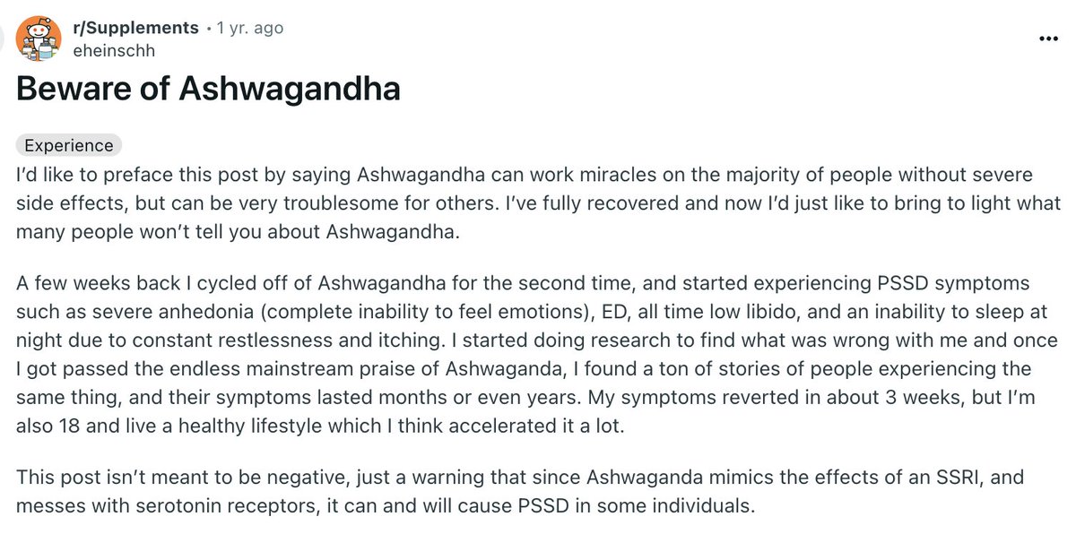 Would not touch ashwagandha with a 10 foot pole. Beware.