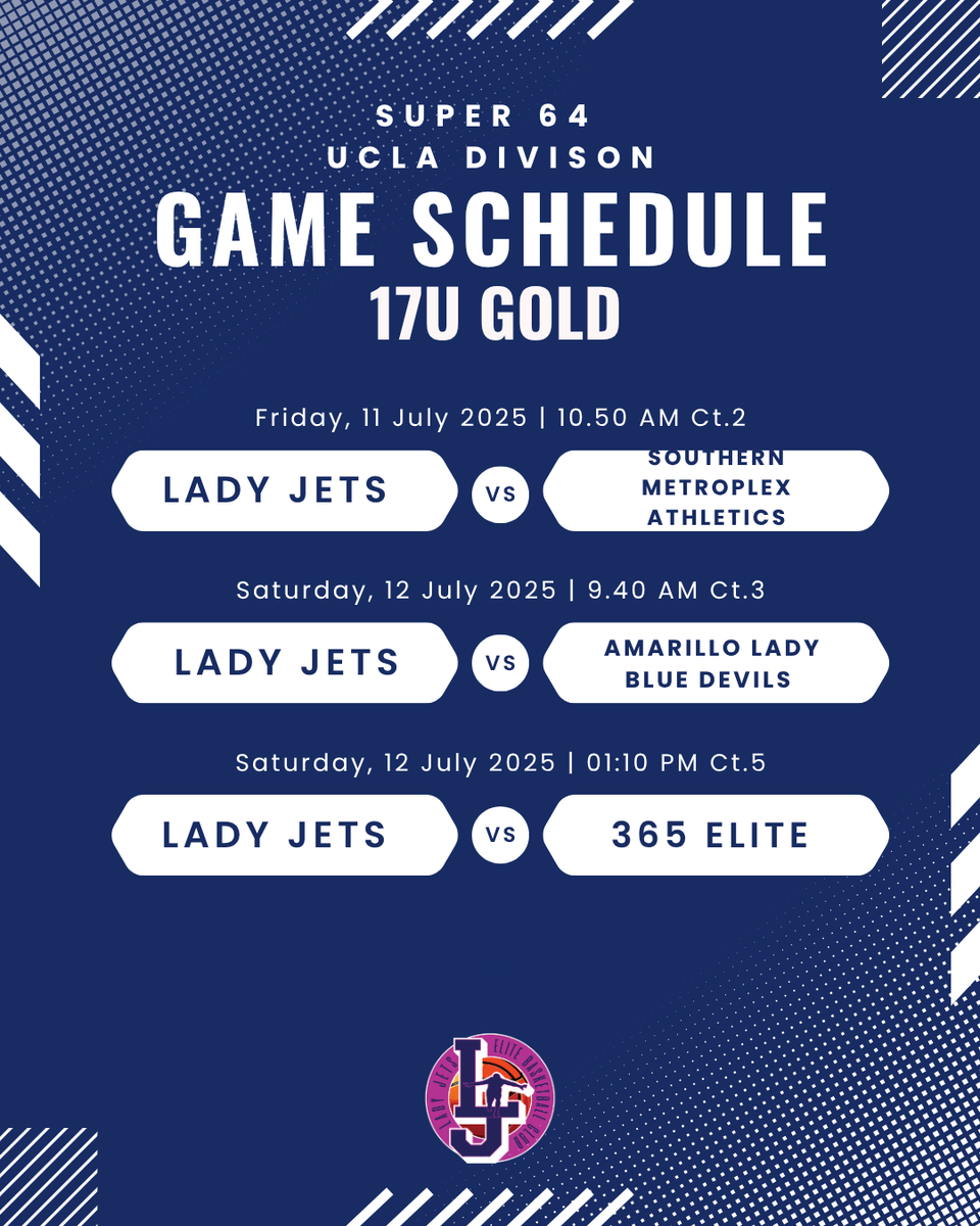 Coach, all our Lady Jets teams will be playing right here in Texas this weekend in Super 64. Come by and watch us work!