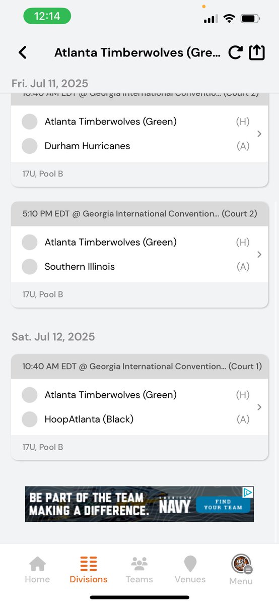 Live period coming up this week!

My team plays at the Georgia international convention center in Atlanta .

Come check us out!