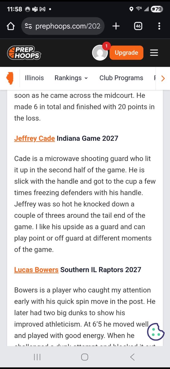 Thank you prep hoops for the write up at the tune up IL this weekend