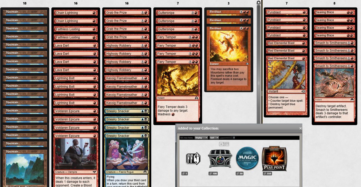 Rhys (@thxrhys) on Twitter photo Last minute choice to play the Sunday Challenge paid off!
Only losses were to my brain not being switched on at the start and the deck mulling to oblivion one round.
If you're good at drawing 7s, this is the best deck in the format!
<a href="/fireshoes/">Robert Taylor🔥</a> <a href="/CastingCommons1/">CastingCommonsPodcast</a> #pauper #mtgpauper Last minute choice to play the Sunday Challenge paid off!
Only losses were to my brain not being switched on at the start and the deck mulling to oblivion one round.
If you're good at drawing 7s, this is the best deck in the format!
<a href="/fireshoes/">Robert Taylor🔥</a> <a href="/CastingCommons1/">CastingCommonsPodcast</a> #pauper #mtgpauper