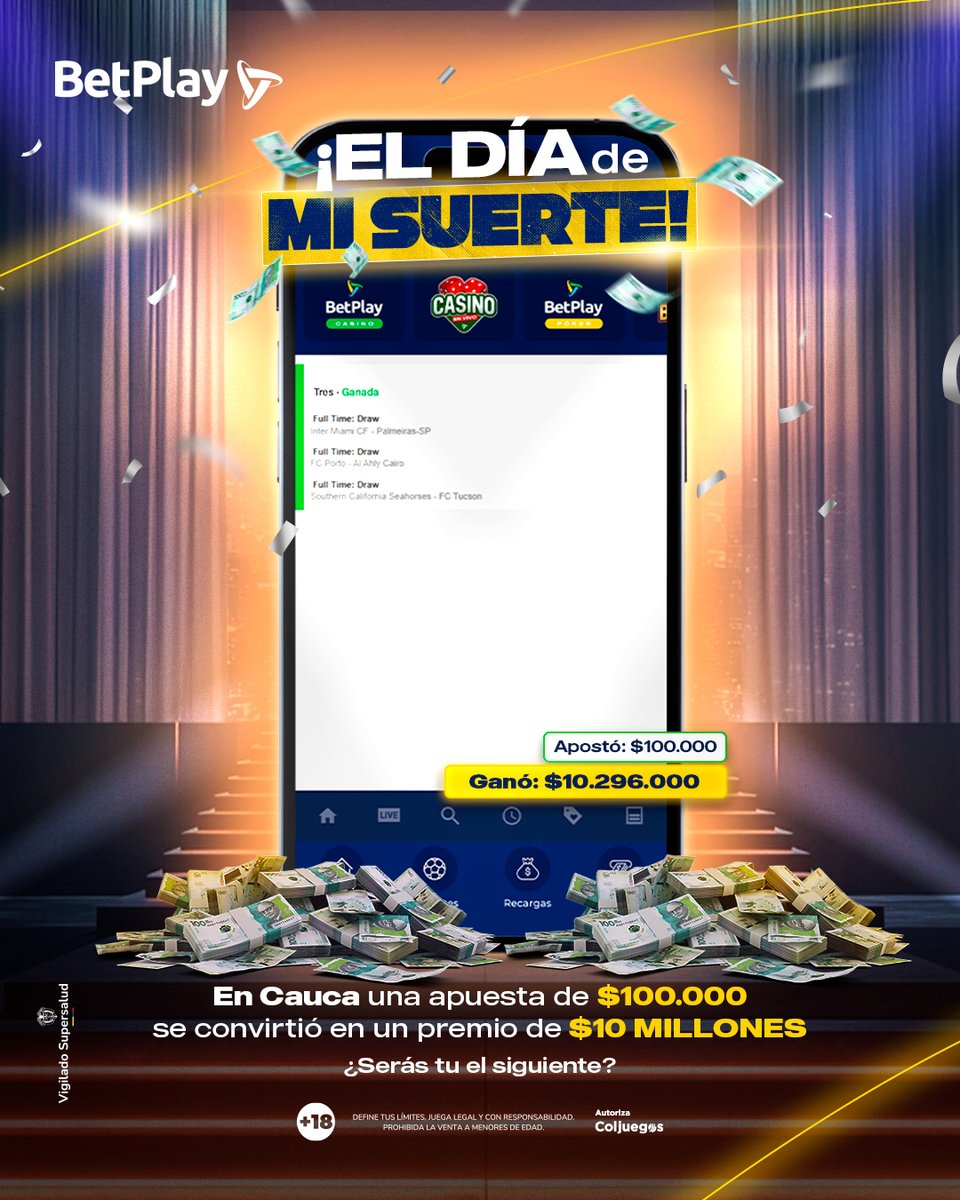 🎶 Y el día que llegue, lo vas a ver… 🎶 🍀💰

La suerte les sonrió en grande y hoy celebran gracias a esa jugada que lo cambió todo. Porque en #BetPlay, cada apuesta puede ser el comienzo de tu historia ganadora. 🔥

#ElDíaDeMiSuerte #ApuéstaleATuPasión
