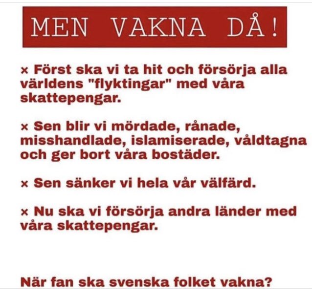 Bra fråga?

- när skall folket vakna?
