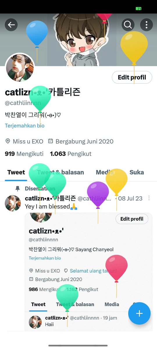 cathliinnnn's tweet photo. Yeayy balonnya warna warni🎉🎉🎉🎉🎉 https://t.co/g4MtxmWNzK