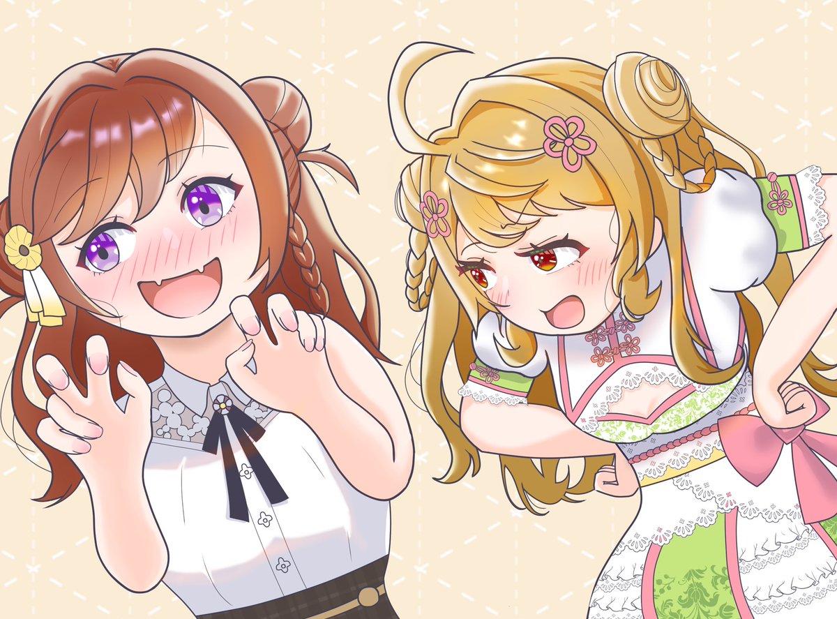 sabaku_bear's tweet image. 「にいなの時は投げキッスさせたよねえ、もこちゃん？」

 #にいなあーと
 #アートもこ