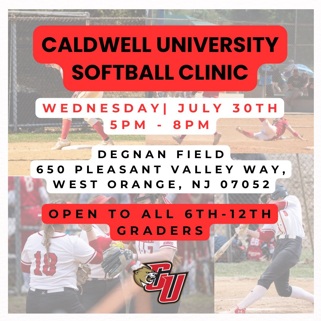 Caldwell Softball (@caldwell_sb) on Twitter photo π¨ Future Cougars Wanted! πΎ
Caldwell Softball Prospect Camp - July 30th, 5β8PM π₯
π― Open to all 6thβ12th graders
βοΈ Offensive + Defensive work + Live gameplay
π Still recruiting the Class of 2026!
Spots are limited β be
π Register now: caldwellathletics.com/registrations/β¦
#GoCougsπ― π¨ Future Cougars Wanted! πΎ
Caldwell Softball Prospect Camp - July 30th, 5β8PM π₯
π― Open to all 6thβ12th graders
βοΈ Offensive + Defensive work + Live gameplay
π Still recruiting the Class of 2026!
Spots are limited β be
π Register now: caldwellathletics.com/registrations/β¦
#GoCougsπ―